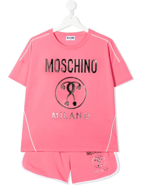Moschino Kids طقم من قطعتين بشعار الماركة