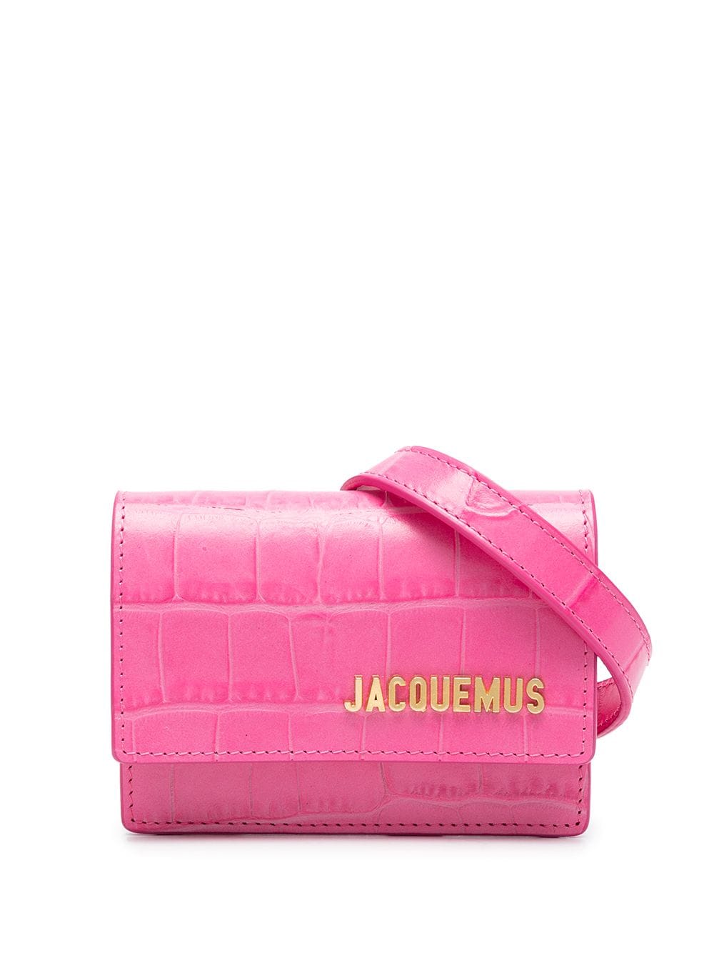 фото Jacquemus поясная сумка с тиснением под кожу крокодила и логотипом