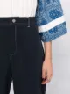 YMC pantalones rectos con costuras en contraste