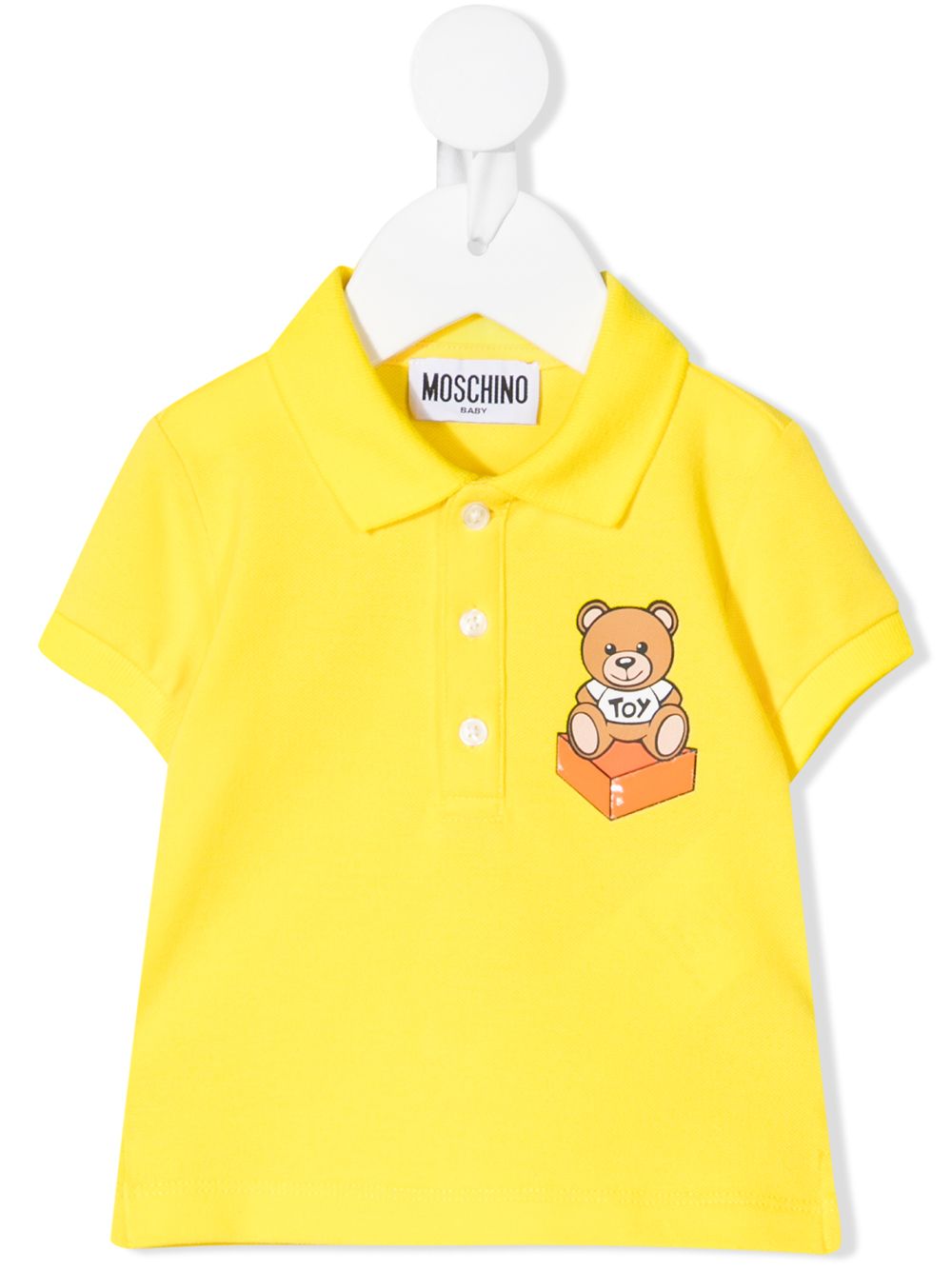 фото Moschino kids рубашка поло с логотипом