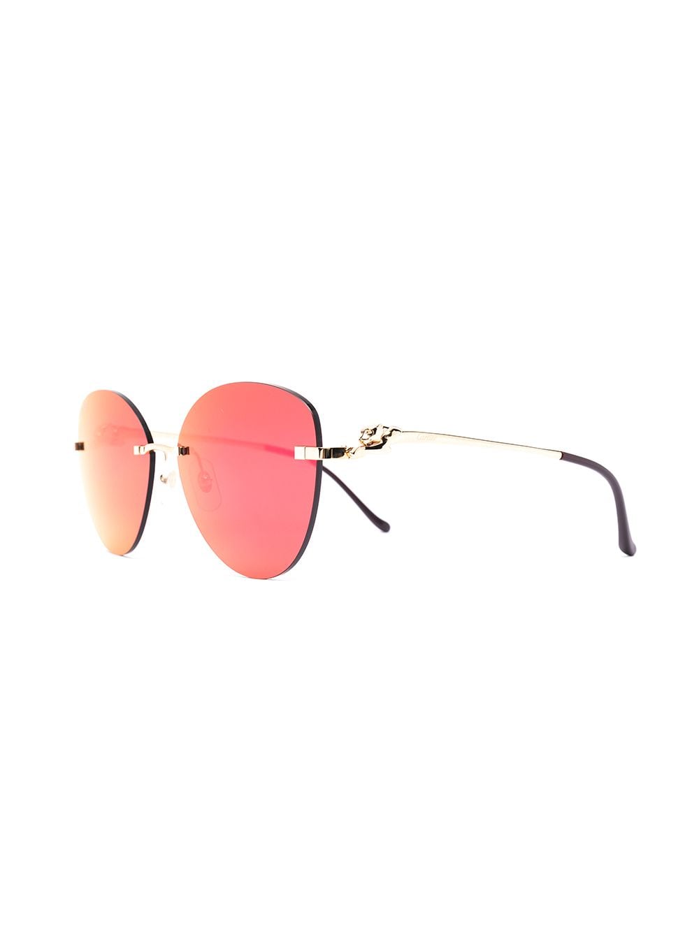 фото Cartier eyewear солнцезащитные очки panthère в безободковой оправе