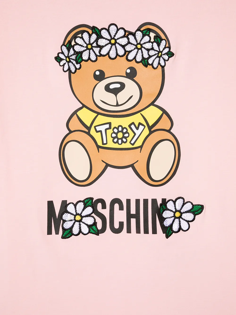 фото Moschino kids футболка с принтом teddy bear