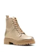 Image 2 of Gianvito Rossi metallic leather lace-up boots