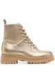 Image 1 of Gianvito Rossi metallic leather lace-up boots
