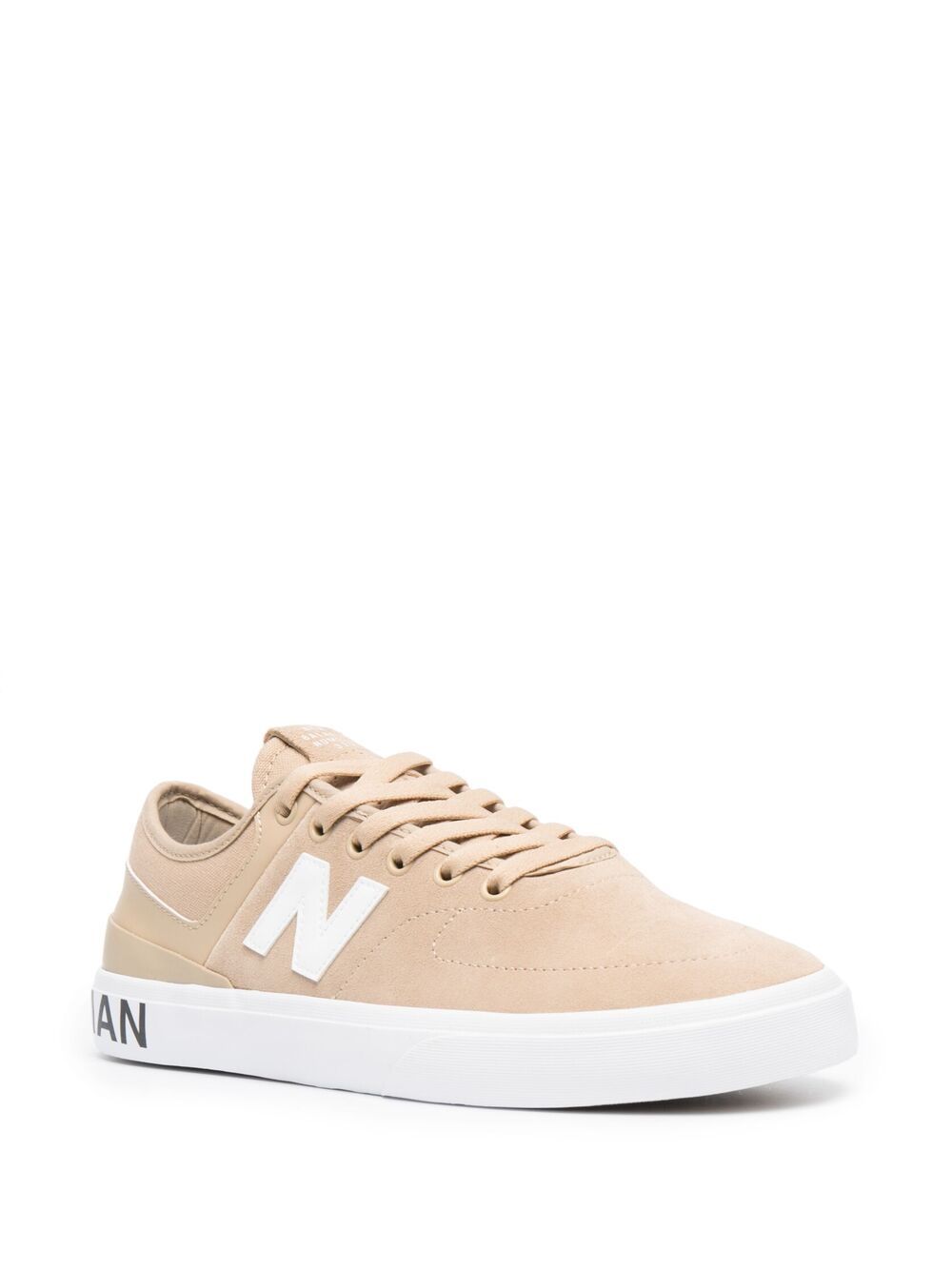 Shop Junya Watanabe Logo-patch Sneakers In Neutrals