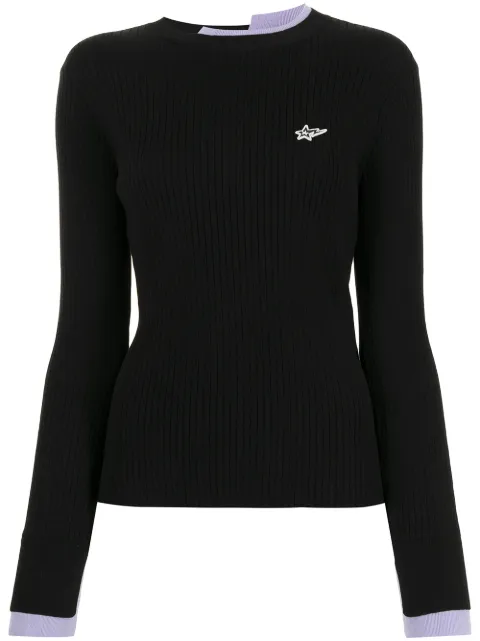 BAPY BY *A BATHING APE® ribbed patch-detail knitted top 
