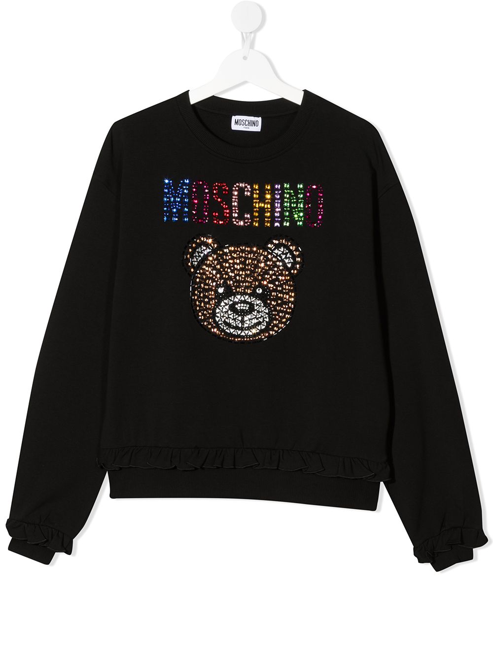 фото Moschino kids толстовка с декорированным логотипом