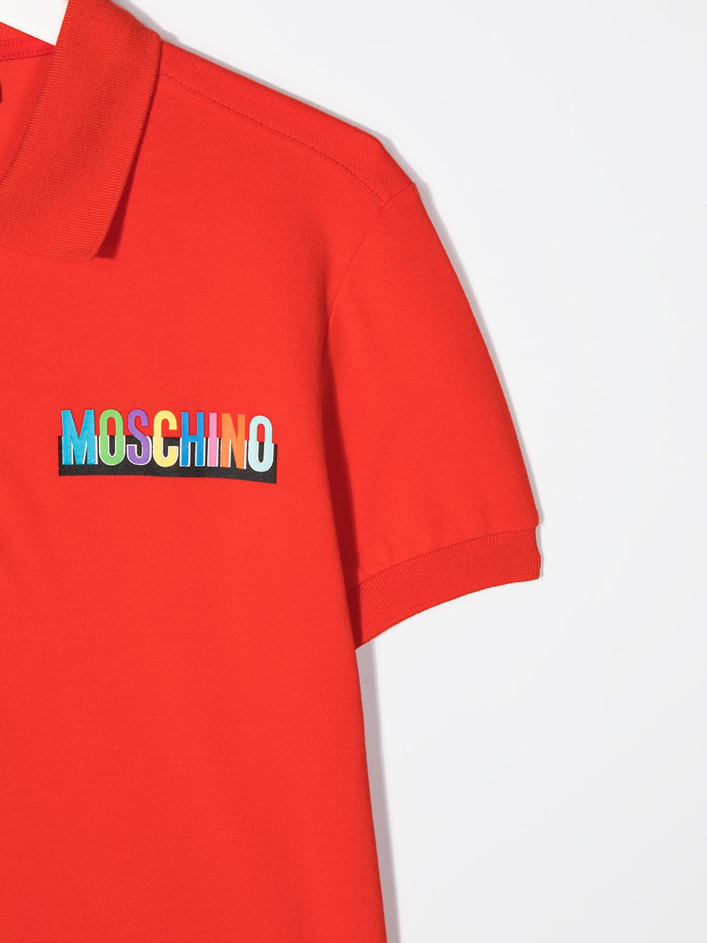 фото Moschino kids рубашка поло с логотипом