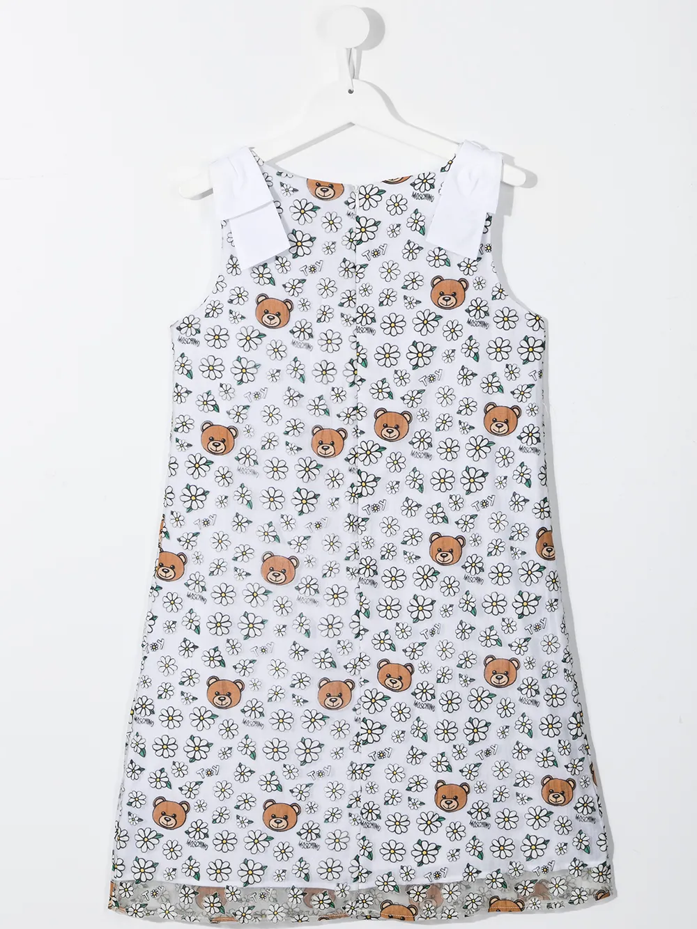 фото Moschino kids платье с принтом teddy bear