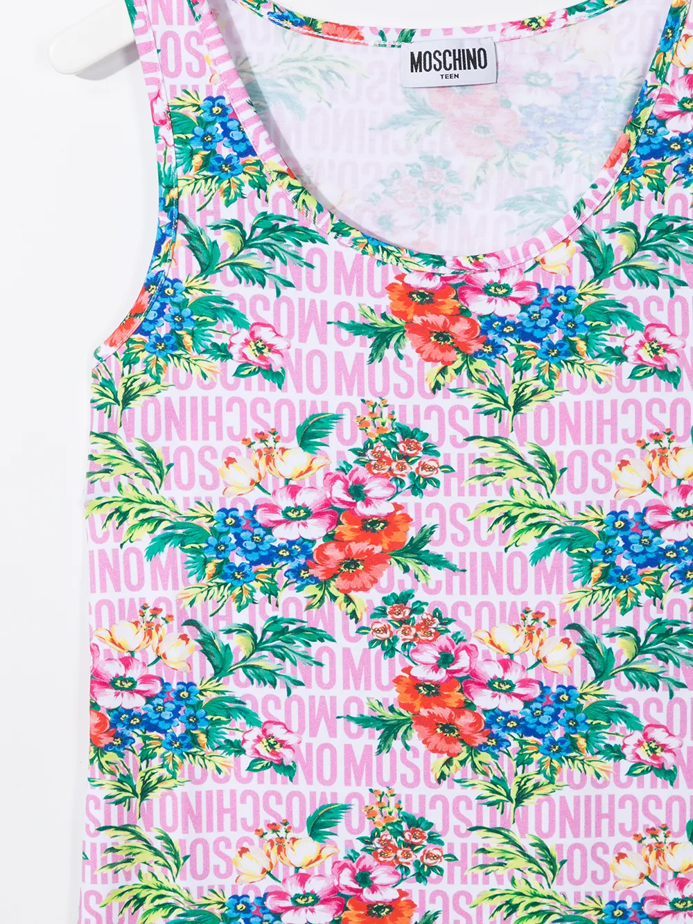 фото Moschino kids топ без рукавов с логотипом