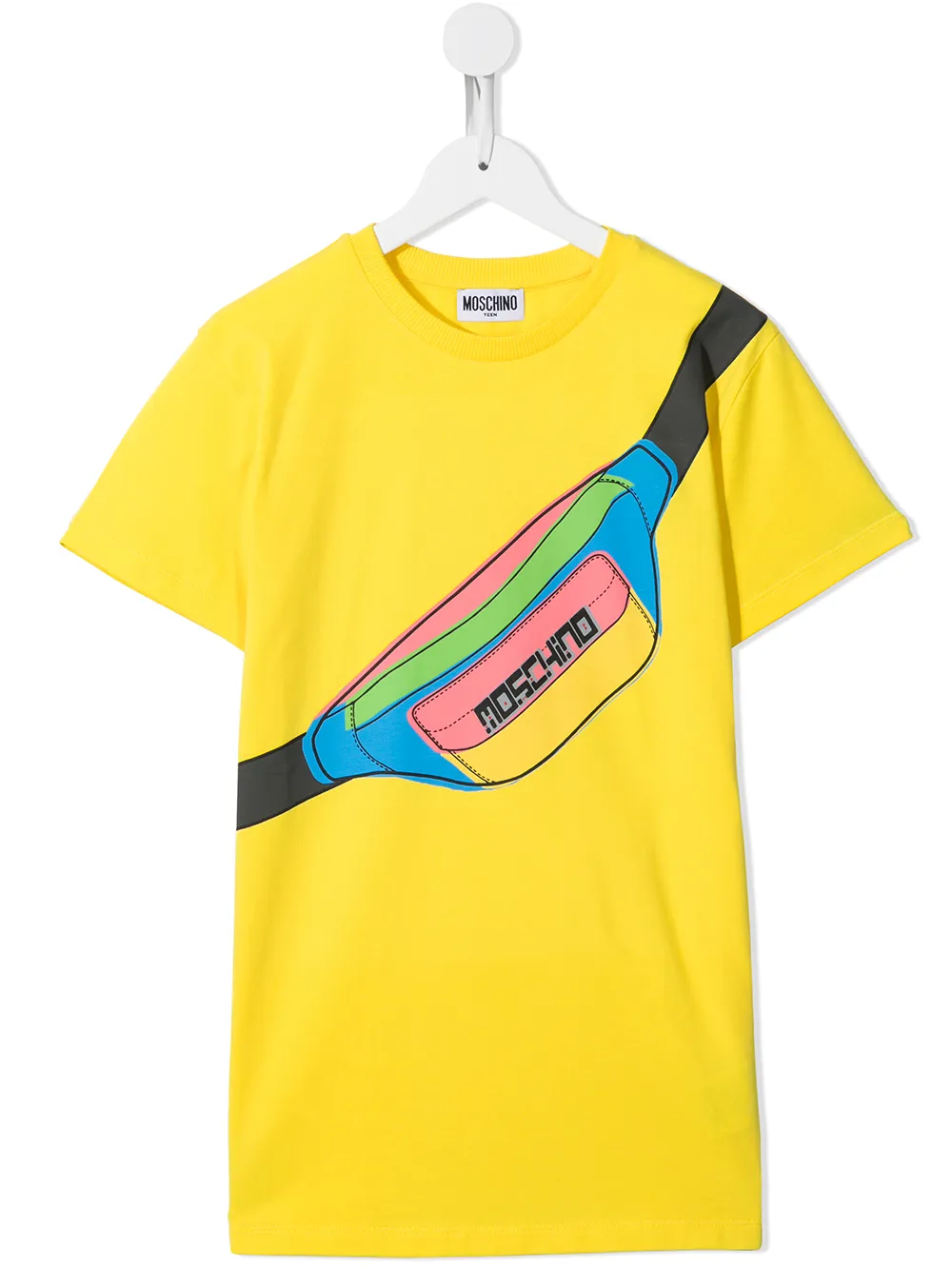 фото Moschino kids футболка с графичным принтом