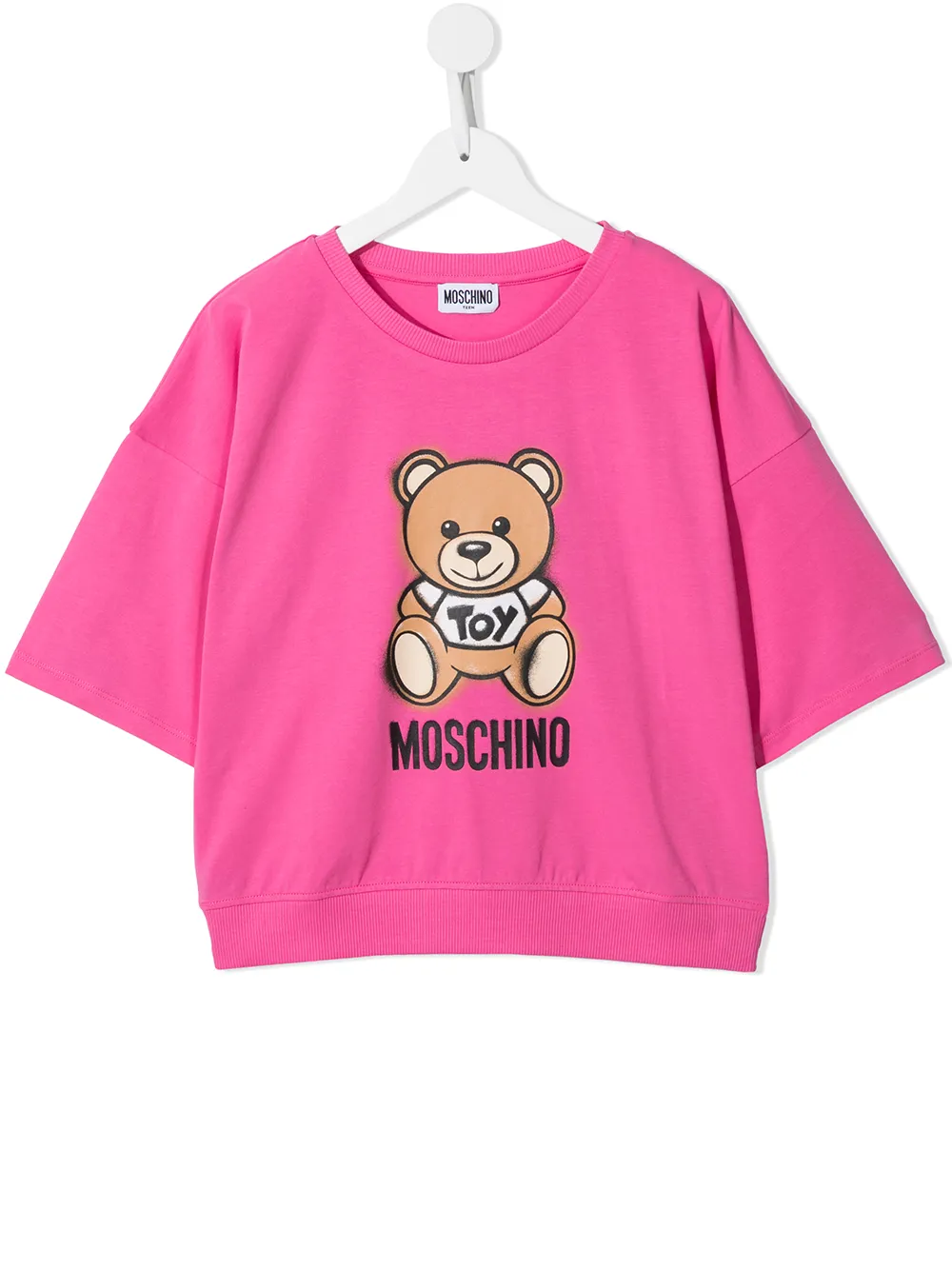 фото Moschino kids футболка с принтом teddy bear