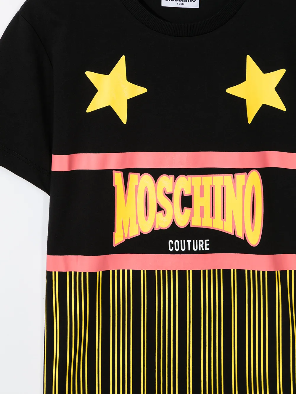 фото Moschino kids футболка с логотипом и полосками