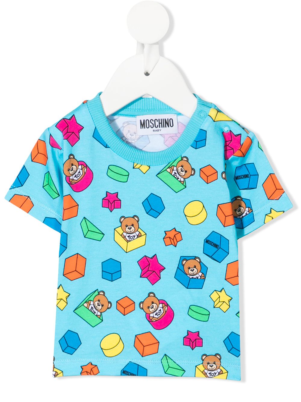 фото Moschino kids футболка с принтом toy bear