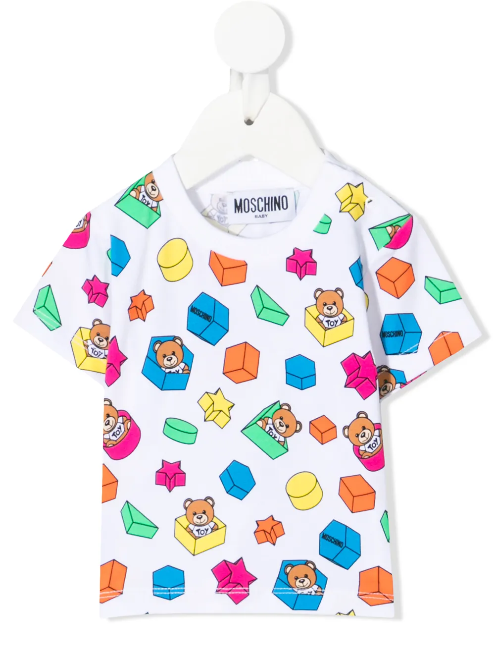 фото Moschino kids футболка с узором toy bear