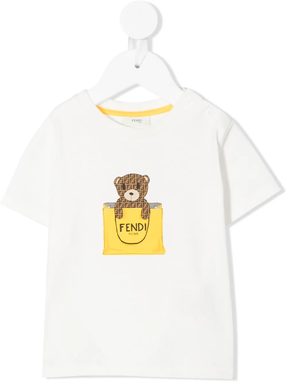 Fendi Kids футболка с принтом и логотипом FF