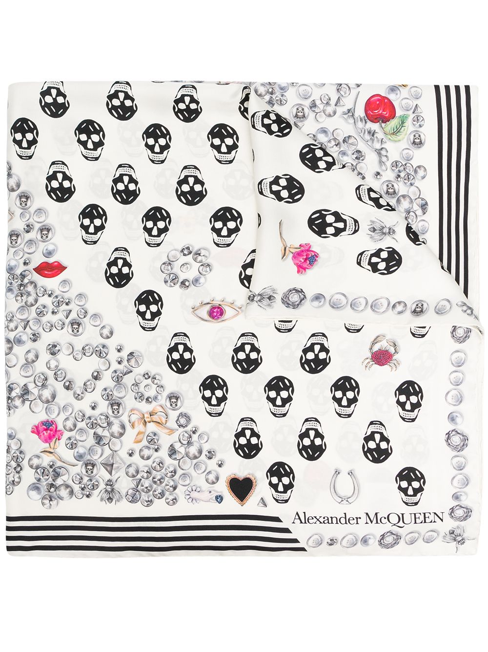 фото Alexander mcqueen шаль heart and skull