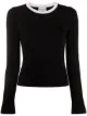 Image 1 of Moncler contrast trim knitted top