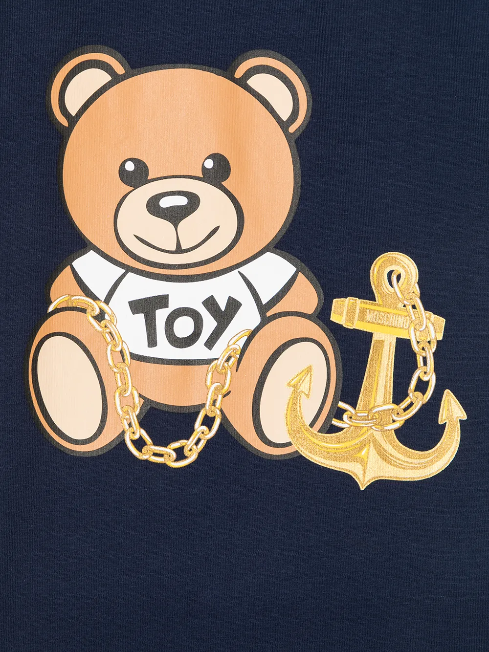 фото Moschino kids футболка toy bear anchor