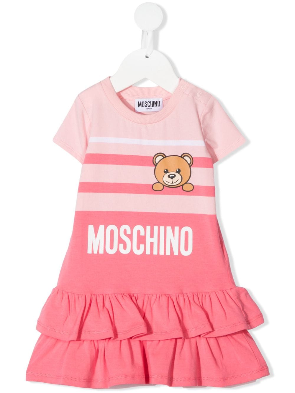 фото Moschino kids платье teddy bear в полоску
