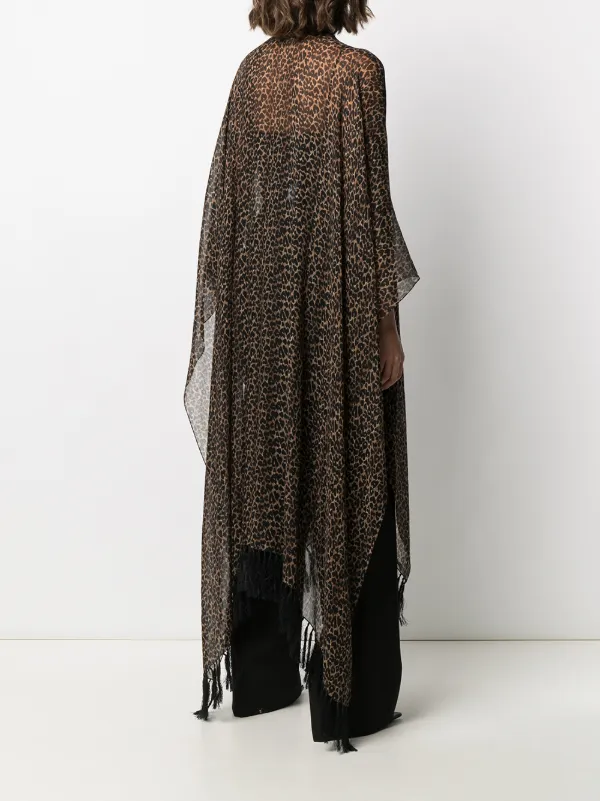 long leopard print kaftan