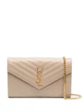 Saint Laurent Classic Cassandre wallet-on-chain - Neutrals