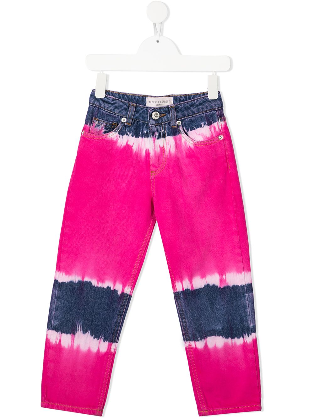 Image 1 of Alberta Ferretti Kids Jeans dritti con fantasia tie dye