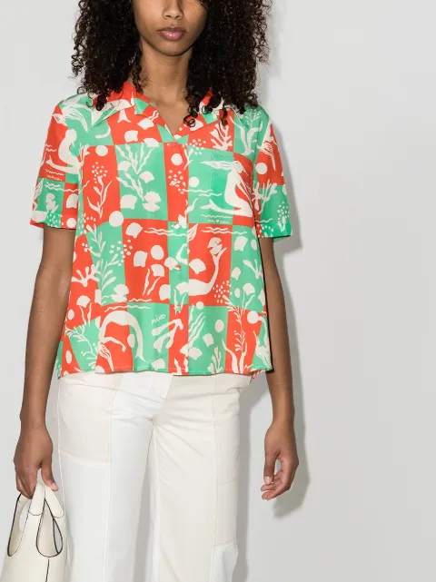Rixo Rickie Sea Life Print Shirt - Farfetch