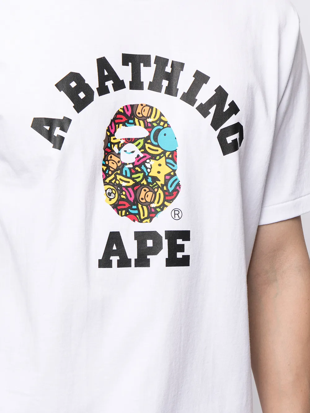 фото A bathing ape® футболка baby milo alphabet college