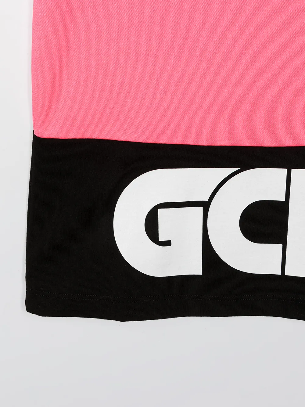 фото Gcds kids платье-футболка в стиле колор-блок с логотипом