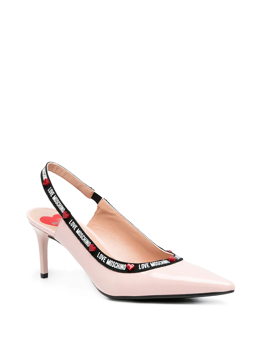 фото Love moschino туфли с логотипом и ремешком на пятке