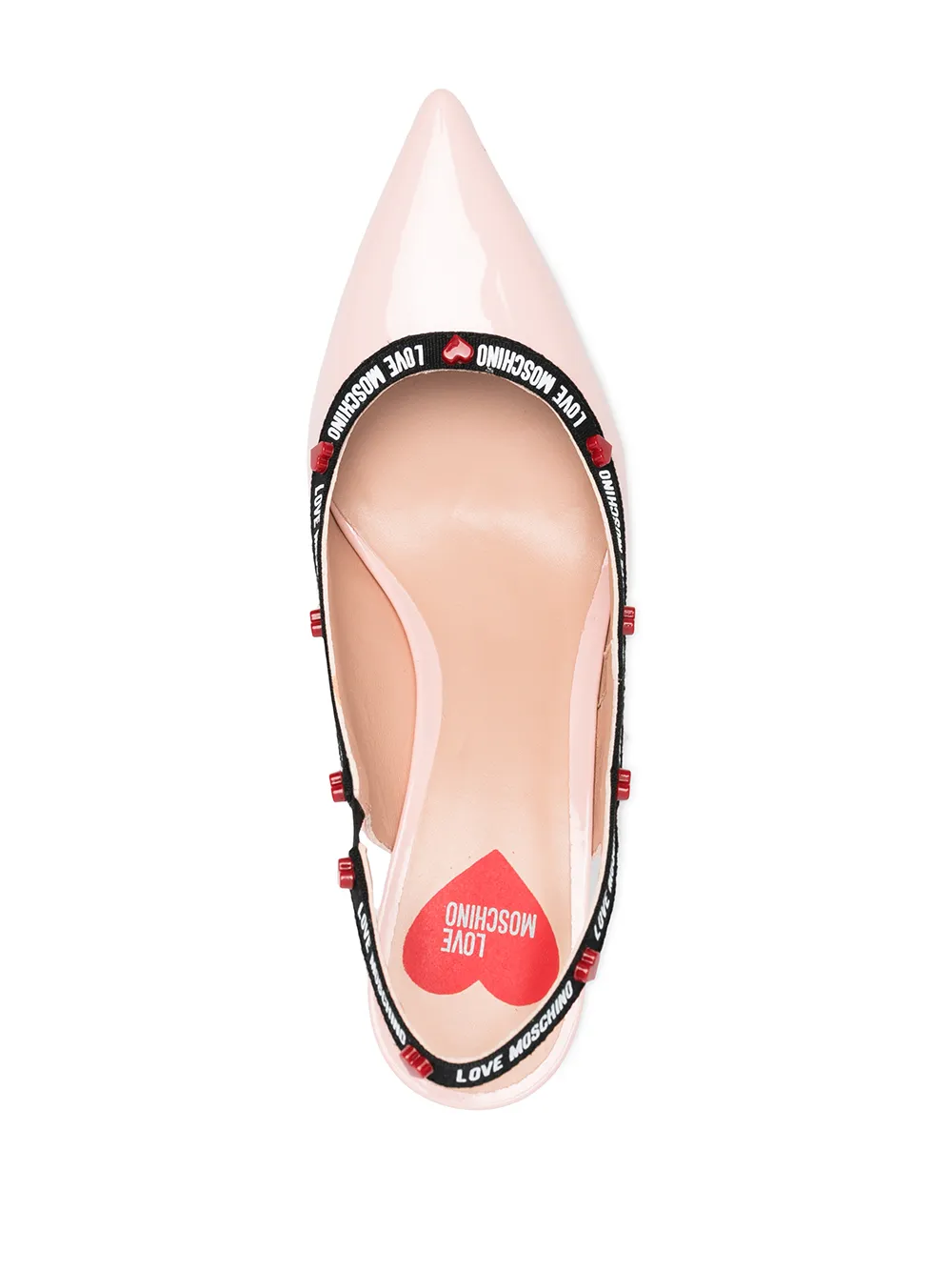 фото Love moschino туфли с логотипом и ремешком на пятке