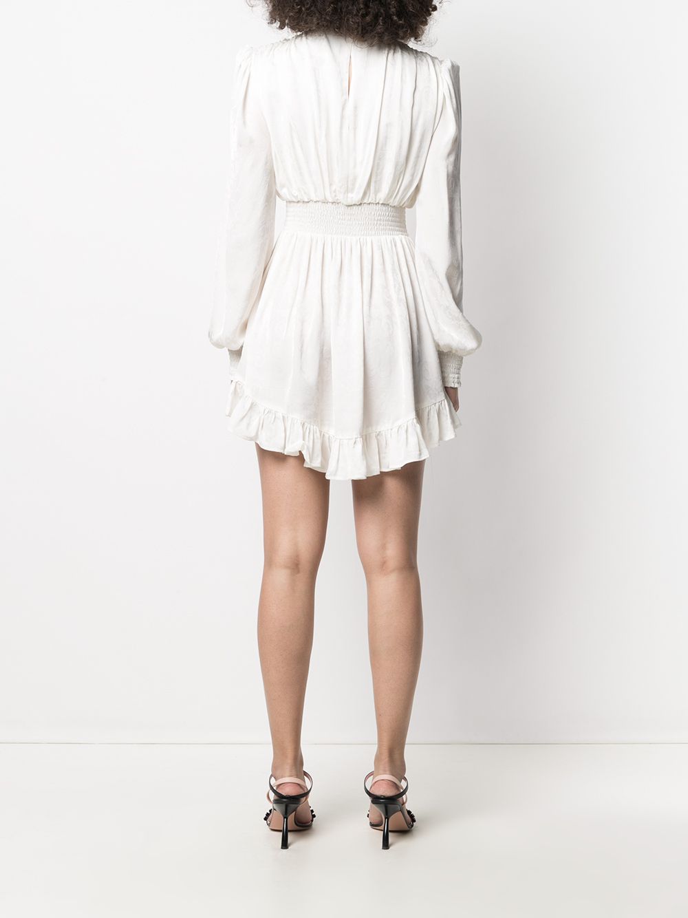 фото Versace jeans couture расклешенное платье мини с воротником-чокером