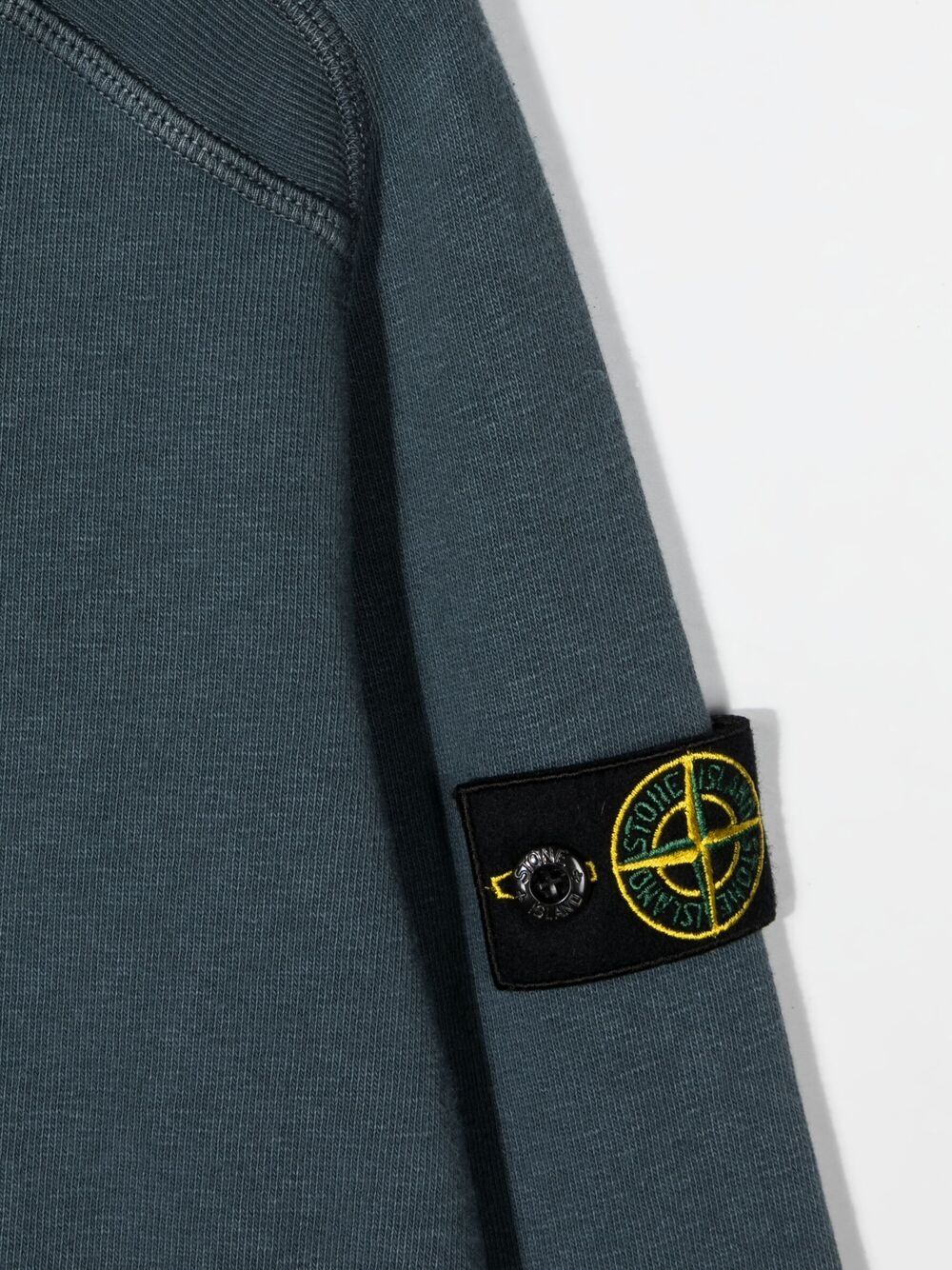 фото Stone island junior толстовка с рукавами реглан и нашивкой-логотипом