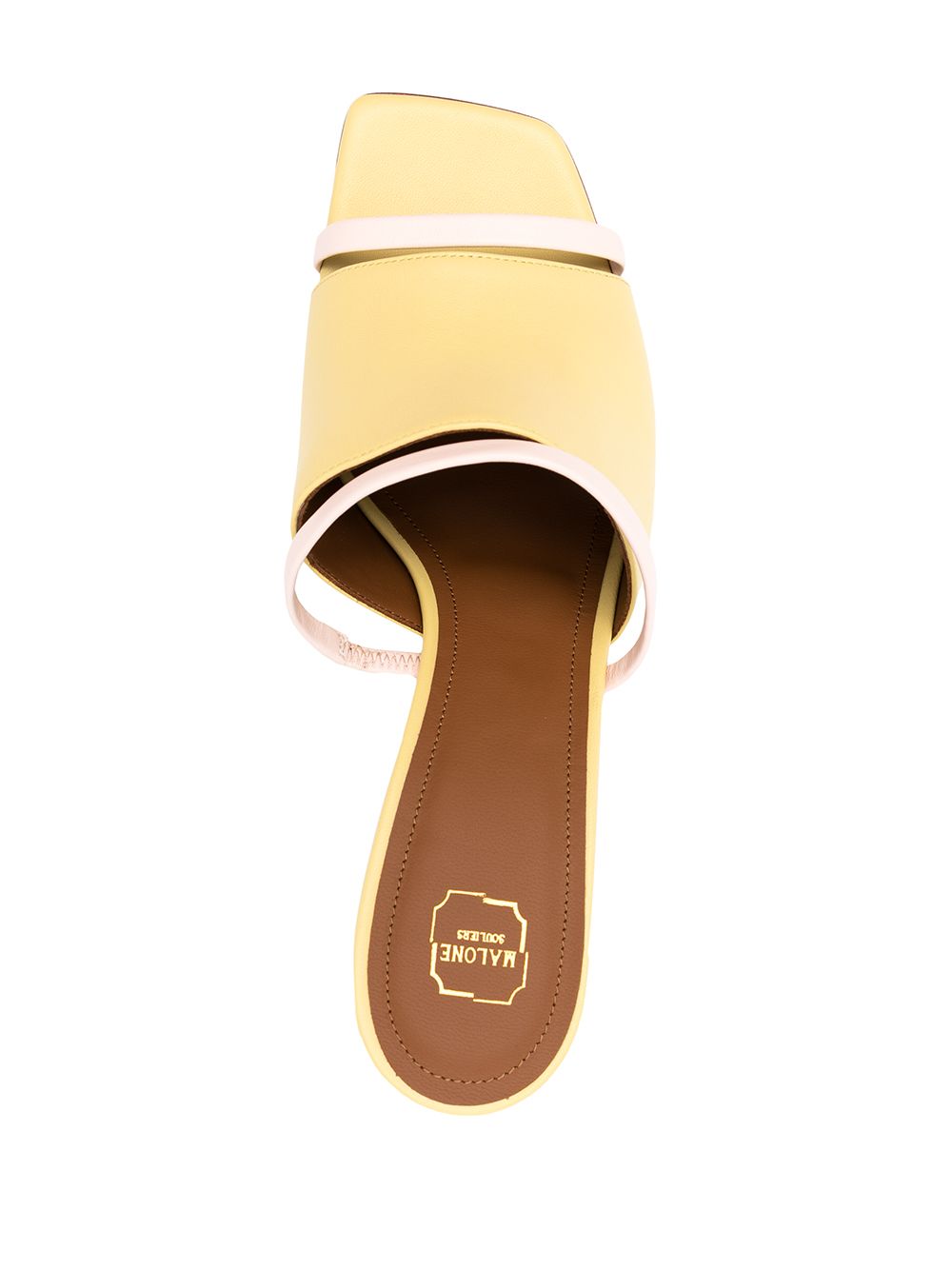 Shop Malone Souliers Square Open Toe Mules In Yellow