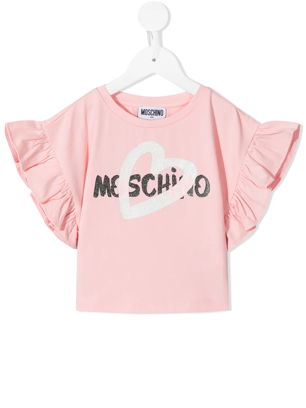 фото Moschino kids футболка с оборками на рукавах