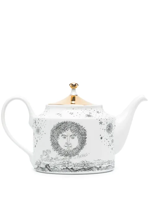 Fornasetti Solitario hand painted teapot 
