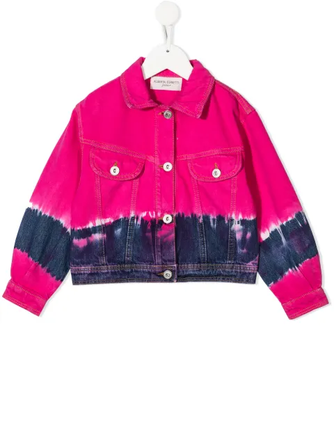 Alberta Ferretti Kids Jaqueta jeans tie-dye