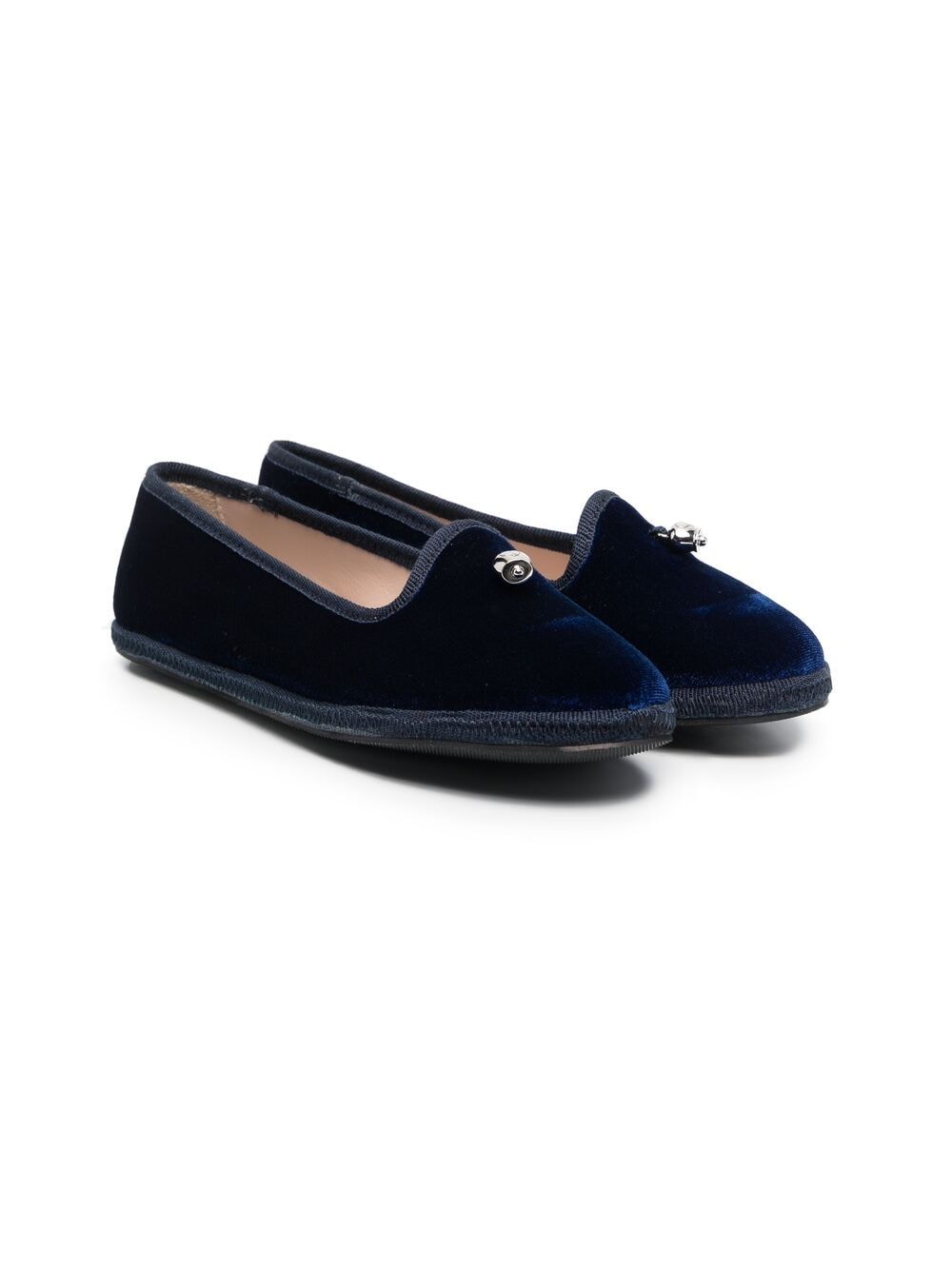 Simonetta Kids' Charm-embellished Loafers In Blue