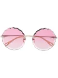 Chloé Eyewear Rosie round frame metal sunglasses - Gold