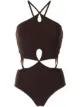 Image 1 of Christopher Esber looped halterneck one-piece