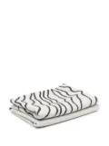 Fornasetti graphic-print fringed throw - White