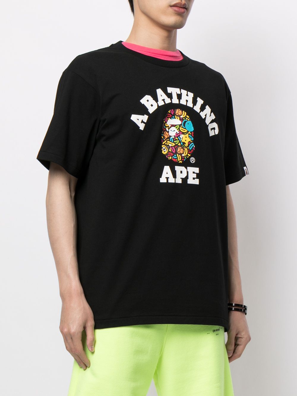 фото A bathing ape® футболка baby milo alphabet college