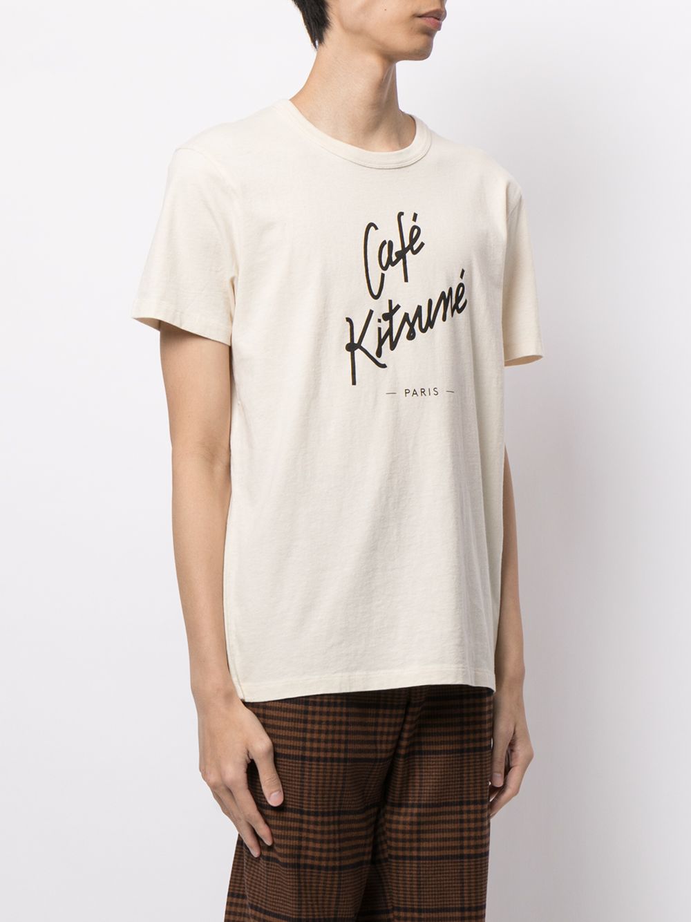 Maison Kitsuné Logo Print crew-neck T-shirt - Farfetch