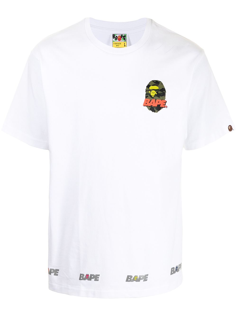A Bathing Ape Logo-print T-shirt In White