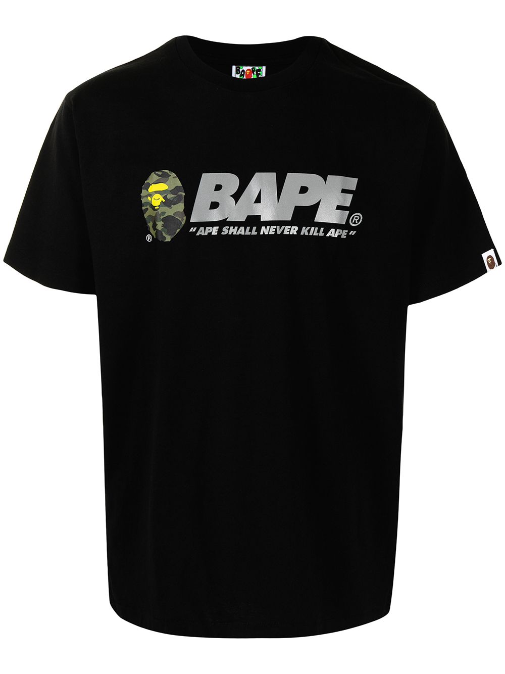 A Bathing Ape Bape Slogan-print T-shirt In Black