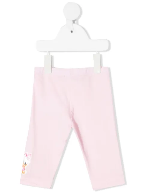 Monnalisa legging à fleurs brodées
