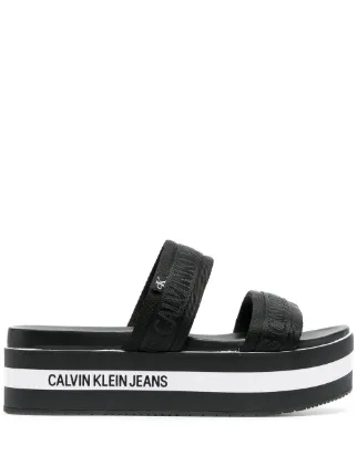 Calvin Klein Wedge logo-print Sole 
