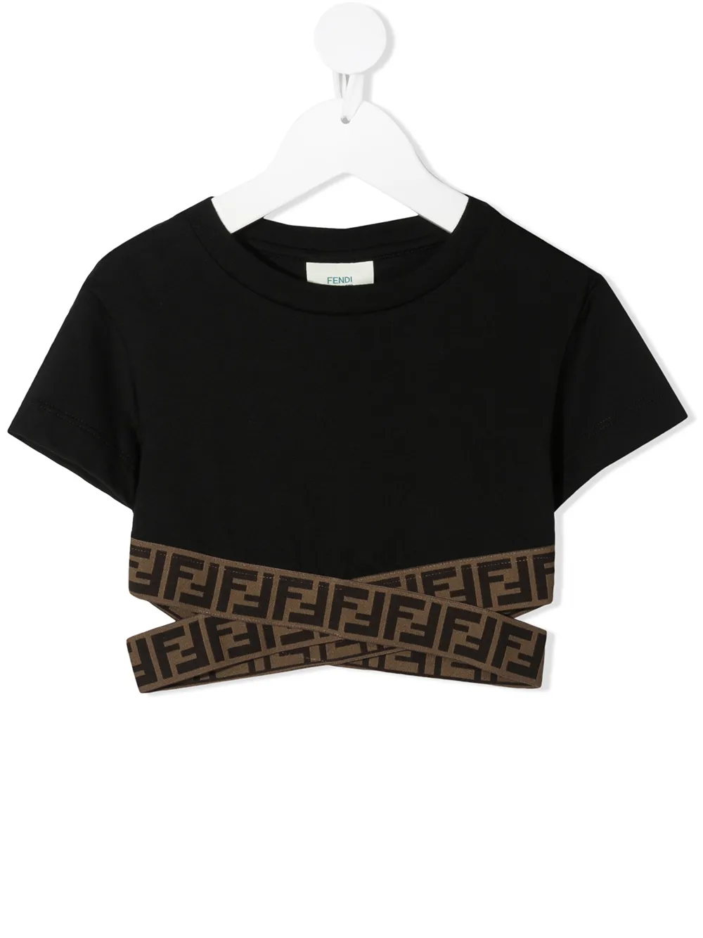 фото Fendi kids футболка с логотипом