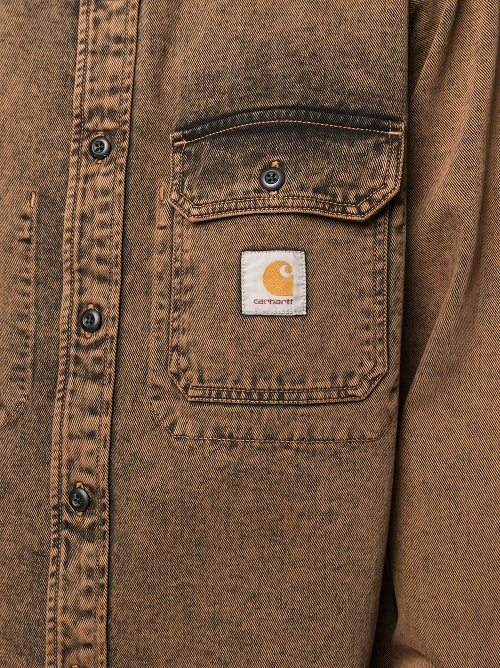 фото Carhartt wip джинсовая куртка с нашивкой-логотипом